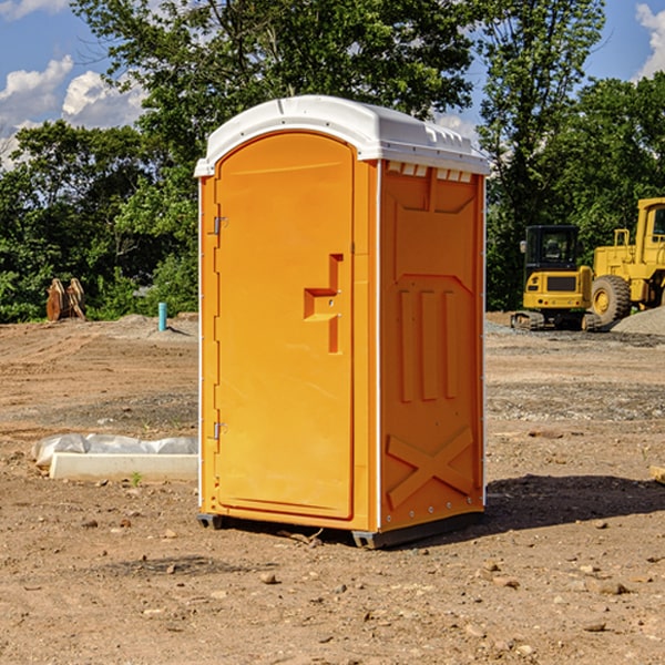 how often are the portable restrooms cleaned and serviced during a rental period in Runnells